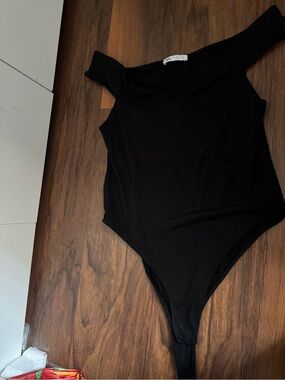 Black Womens One-Piece Bodysuit – Classic Scoop Neck